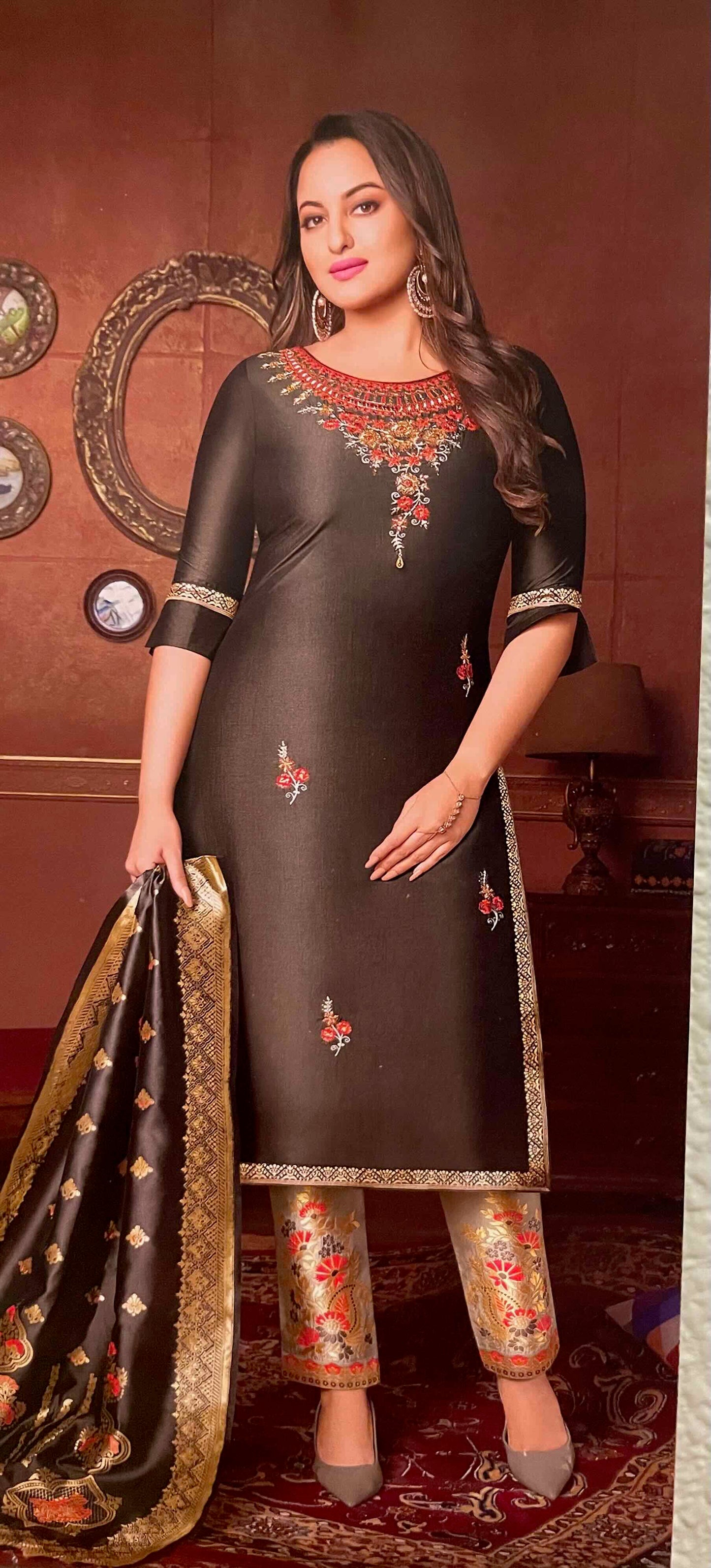 Brown designer salwar suit collection