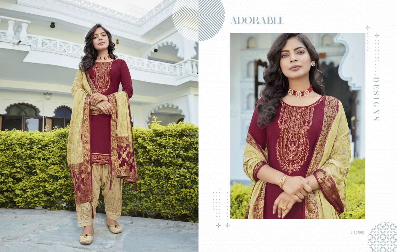 Maroon cream patiala suit salwar party wear
