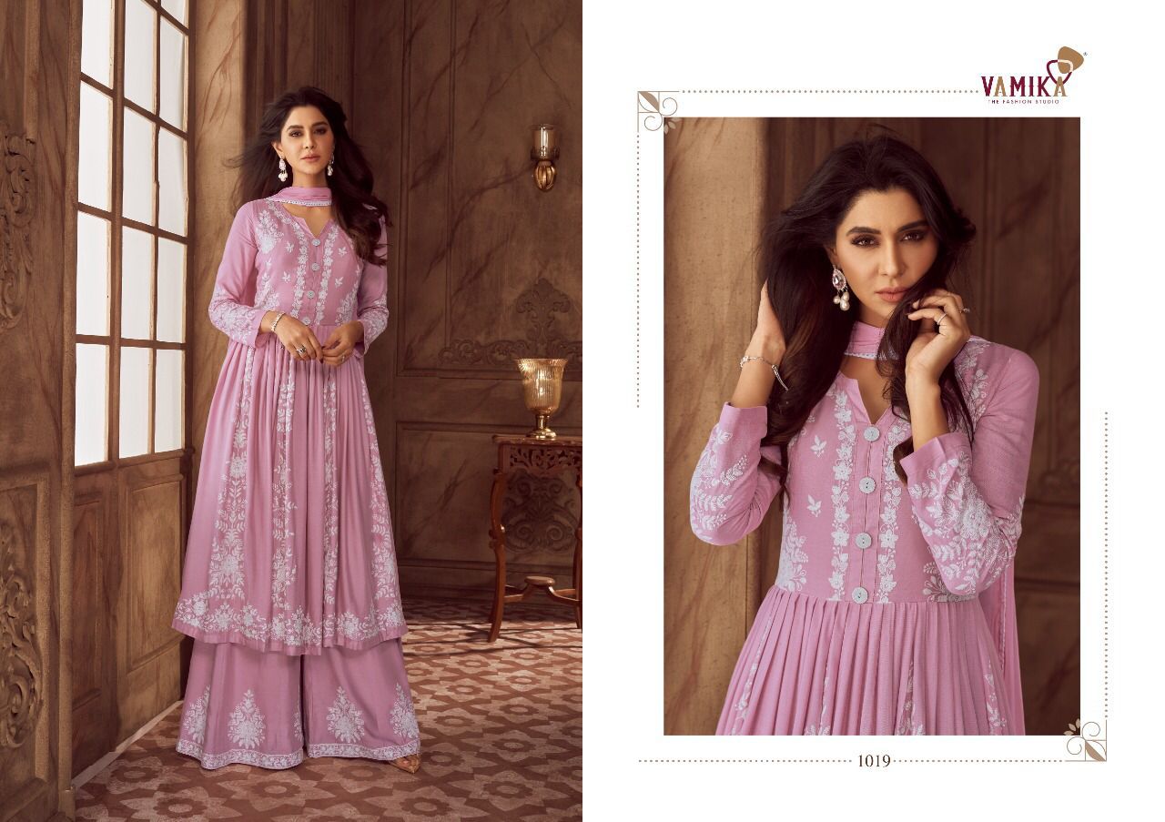 Heavy party wear Lakhnavi Rayon salwar suit