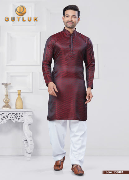 jacquard design kurta pajama set