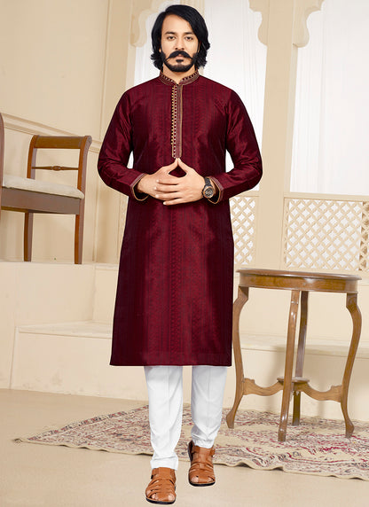 jacquard kurta pajama set