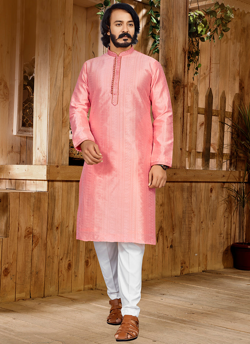 jacquard kurta pajama set