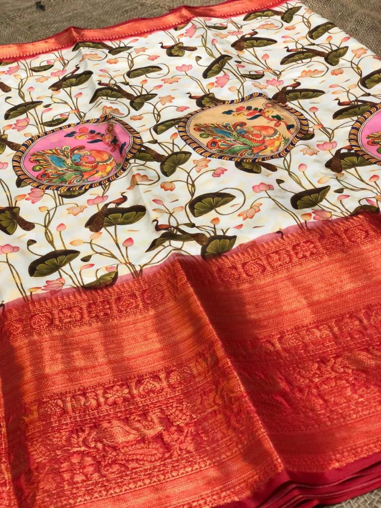 kalamkari banarasi saree