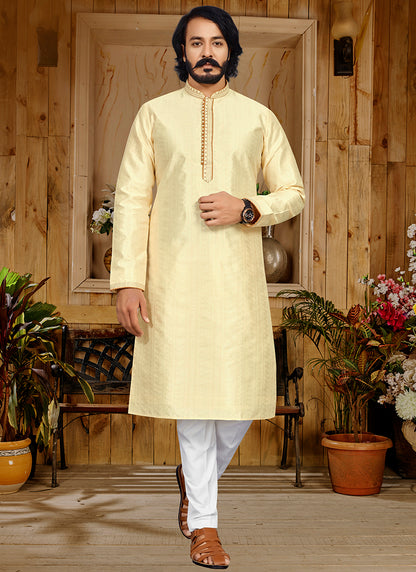 jacquard kurta pajama set