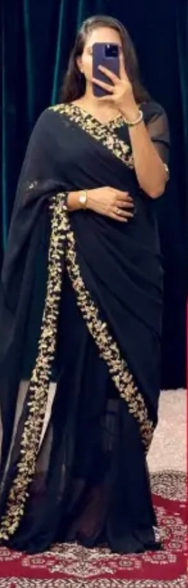 Black Gown saree